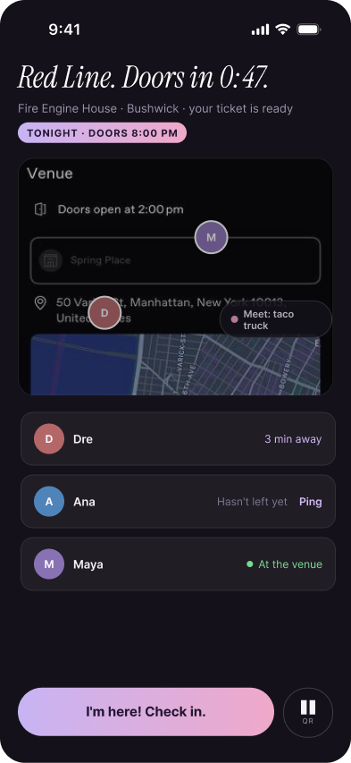 Red Line event details screen